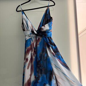 XS-S Blue High-slit Maxi Dress